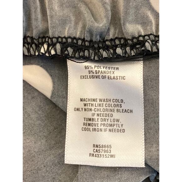 Abound Ruched Scallop Hem Dotted Mini Skirt Sz XL/Extra Large in Black/White NWT - Picture 4 of 4